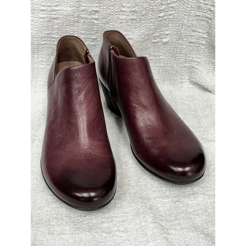 Dansko Women's Burgundy Leather Booties Size 9 NWOB